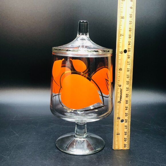 60s Anchor Hocking ENCHANT Ware Apothecary Jar Vintage Kitchen Glassware - Picture 12 of 12